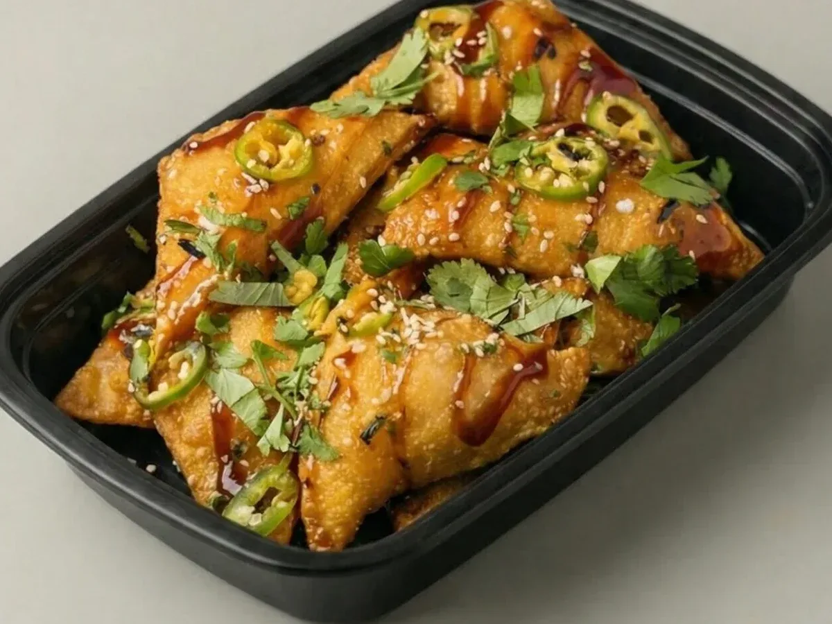 AT Kitchen crab rangoon nachos