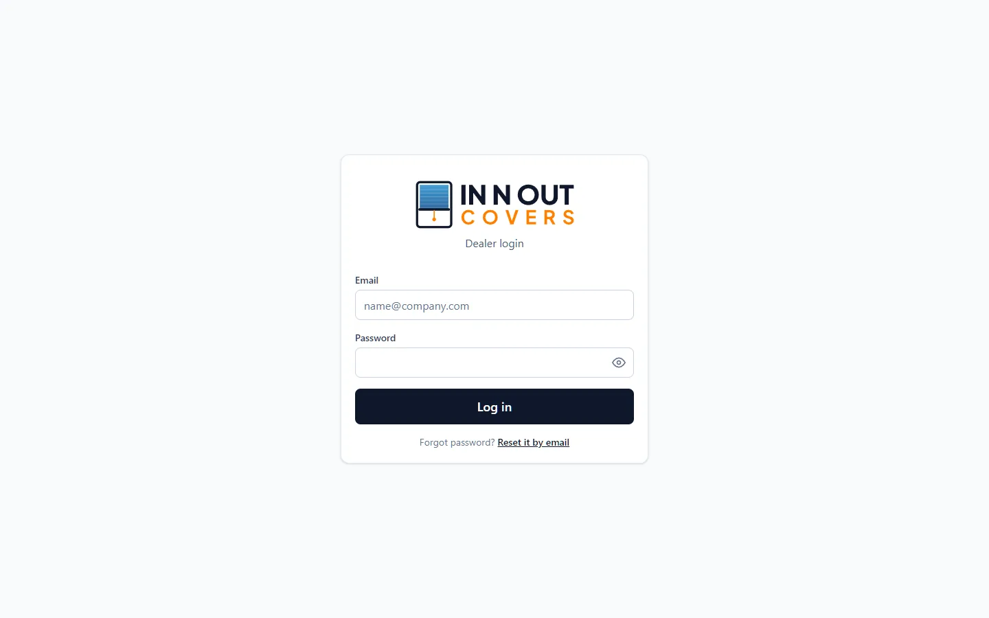 In N Out Covers dealer portal sign-in