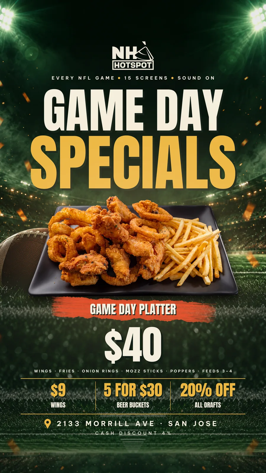 NHÀ HOTSPOT Game Day specials story