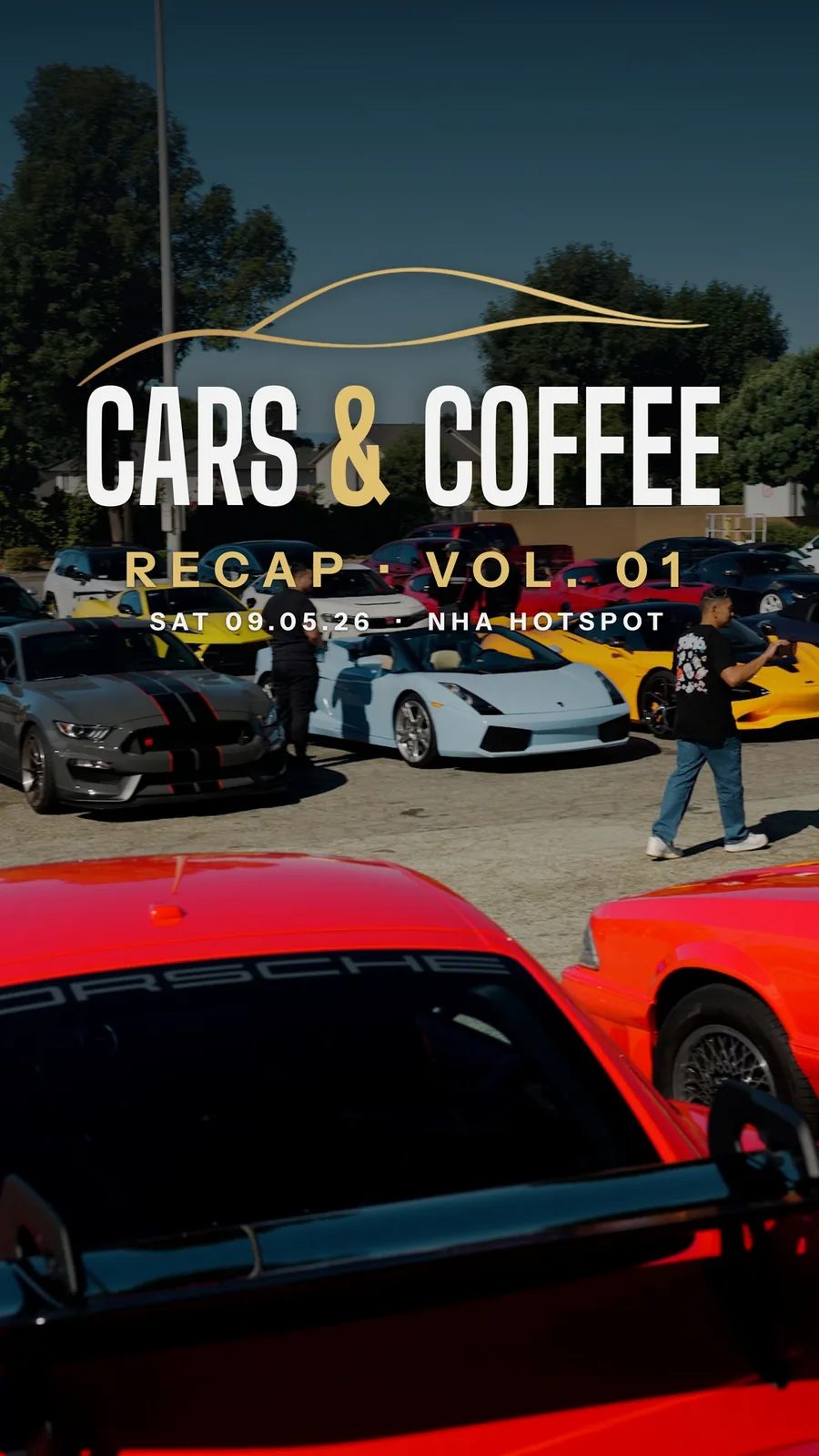 Cars & Coffee at NHÀ HOTSPOT, packed parking lot