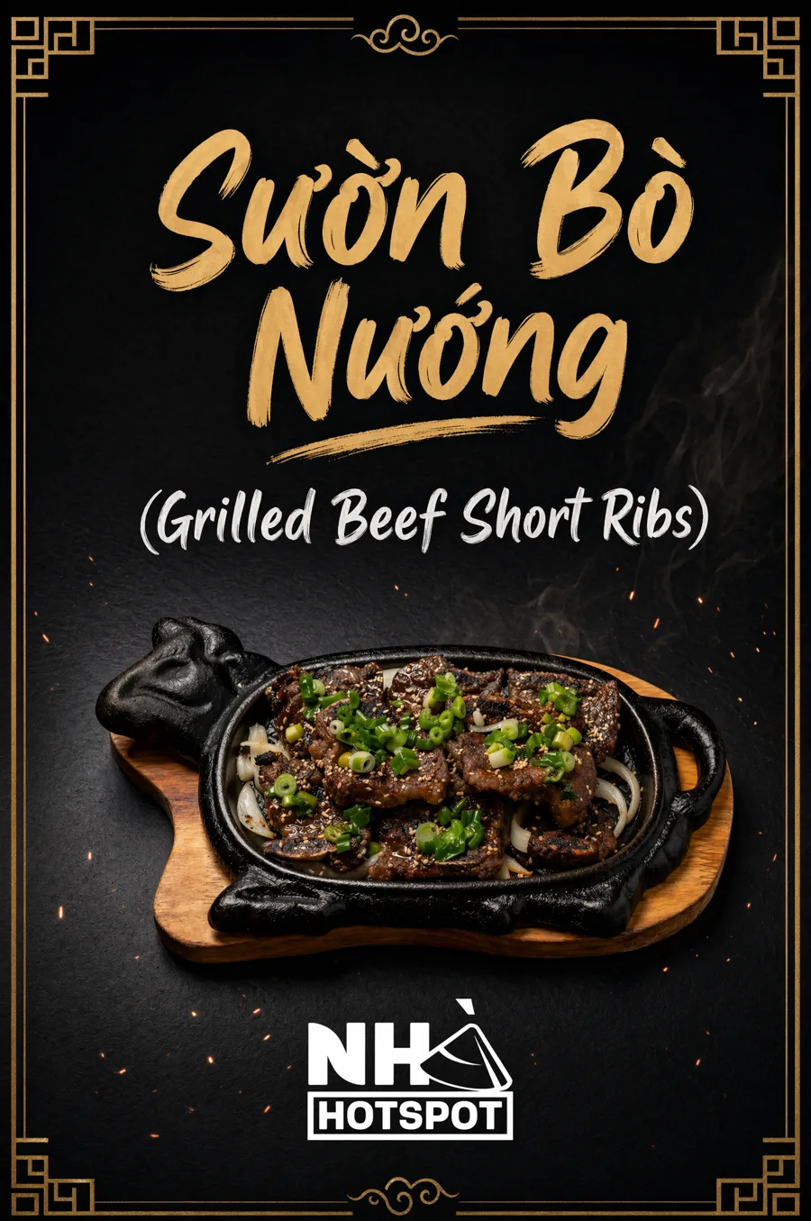 Table tent: Sườn Bò Nướng